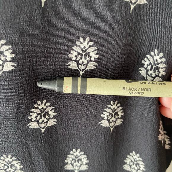 Garnet Hill Bohemian Floral Pocket Dress SZ 2 Drop Waist  Casual Chic Minimalist - Picture 9 of 10